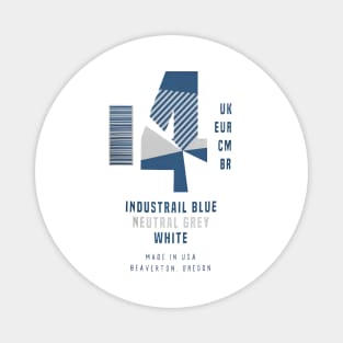 Sneaker Label Jordan 4 Industrial Blue Sneaker Matching Magnet